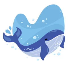 Fototapeten Cartoon Drawing Of A Whale © yusufdemirci