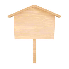 立札　江戸時代　看板　3dレンダリング　イラスト