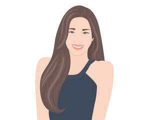 happy smile of a beautiful girl