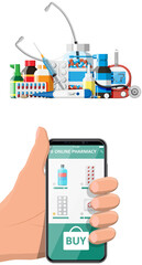 Phone with internet pharmacy app