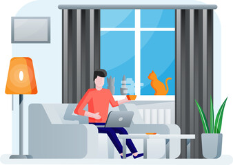 Obraz premium Interior of modern living room.