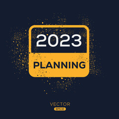 Creative (2023 Planning) Design, Vector illustration.