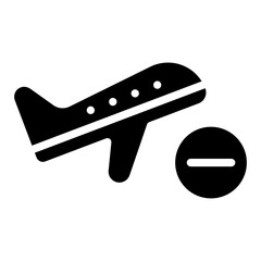 take off plane cancel icon