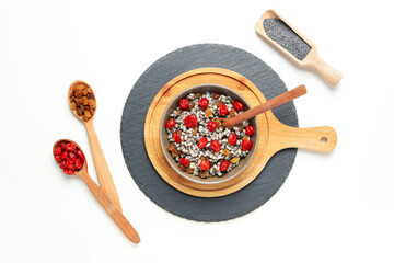 Concept of Orthodox Christmas food, Kutya, top view