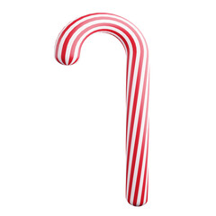 Obraz premium 3D rendering candy cane isolated on transparent background 2
