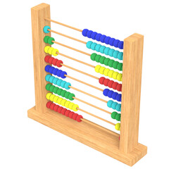 3d rendering illustration of a toy abacus