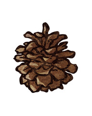 Clip art of pine cone	