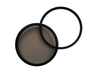 camera uv and polarized lens filter isolated