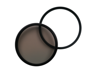 camera uv and polarized lens filter isolated