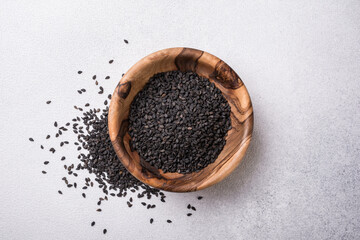 Black sesame seeds as ingredient for tasty meals