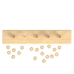 3d rendering illustration of a toy vertical abacus