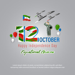 Vector illustration for Equatorial Guinea independence day banner