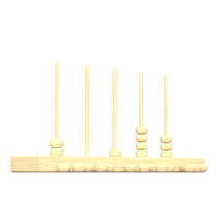 3d rendering illustration of a toy vertical abacus