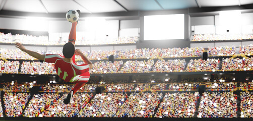 Football soccer player shooting a ball on goal © Photocreo Bednarek