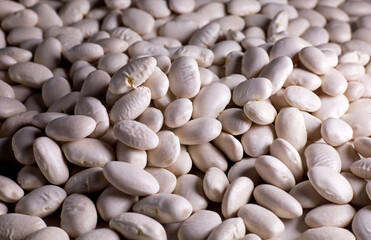 food background with close-up of dried bean seeds