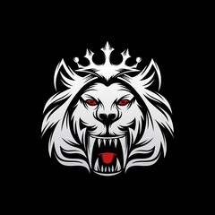 Obraz premium Lion king logo design vector template