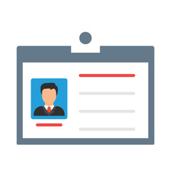 Employee Identity Vector Icon which is suitable for commercial work and easily modify or edit it
