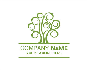 nature logo simple tree green color