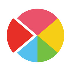 Pie Chart Vector Icon which is suitable for commercial work and easily modify or edit it

