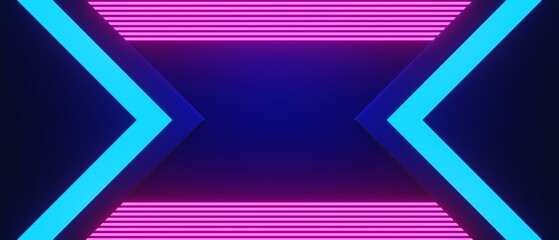 abstract backgound video game of esports scifi gaming cyberpunk, vr virtual reality simulation and metaverse, scene stand pedestal stage, 3d illustration rendering, futuristic neon glow room © issaronow