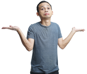 handsome asian man on isolated studio background