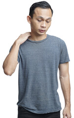 Obraz premium handsome asian man on isolated studio background