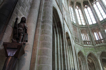 abbey church at le mont-saint-michel (france)