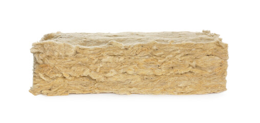 Layers of thermal insulation material on white background