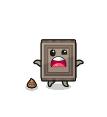 carpet earth surprised to meet poop