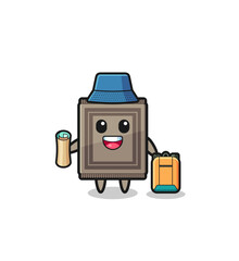 carpet mascot character as hiker