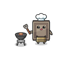 carpet barbeque chef with a grill