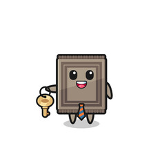 cute carpet as a real estate agent mascot