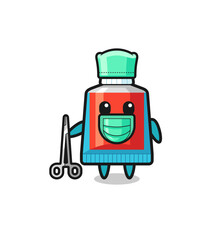 surgeon toothpaste mascot character