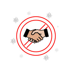 Fototapeta premium No handshake icon sign symbol. No dealing. No collaboration isolated on white background
