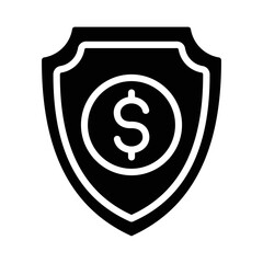 Dollar Shield Vector Icon which is suitable for commercial work and easily modify or edit it

