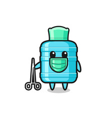 surgeon gallon water bottle mascot character