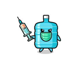 illustration of the gallon water bottle to fight the virus