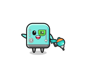toaster cartoon as future warrior mascot