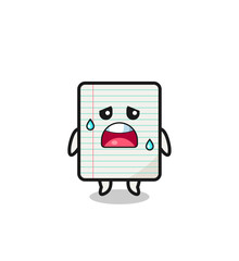 Fototapeta premium the fatigue cartoon of paper