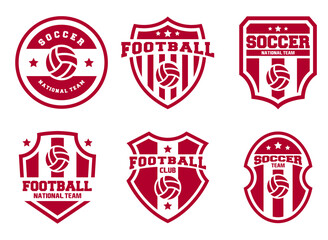 Set of football logos. Soccer logo collection. Football logo badge
