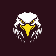 eagle mascot gaming logo illustration