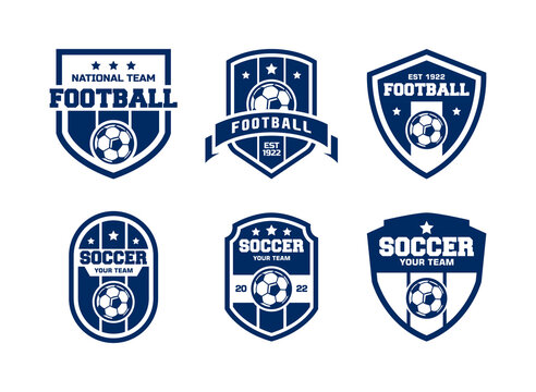 Set of football logos. Soccer logo collection. Football logo badge
