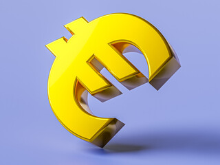 Euro sign. Finance and business symbol. Bankrupt and crisis concept