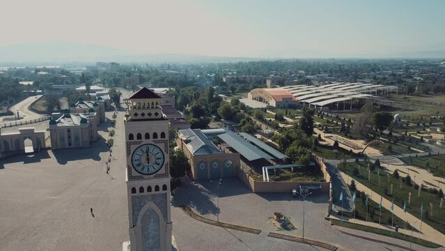 Aerial Panorama of Taraz City Center, Kazakhstan
