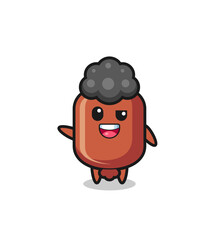 sausage character as the afro boy