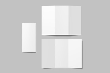 A4 Trifold Brohure Blank Mockup