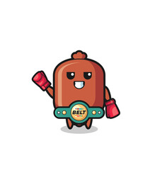 sausage boxer mascot character