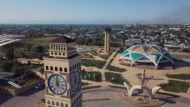 Aerial Panorama of Taraz City Center, Kazakhstan