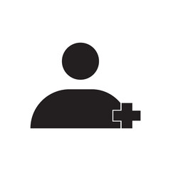 Graphic flat user icon for your design and website