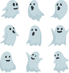 set of halloween monsters